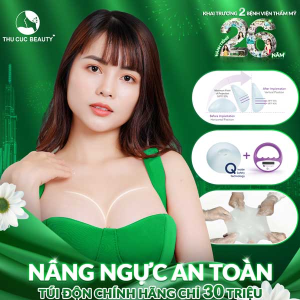 Nâng ngực giá bao nhiêu? Bảng giá Nâng Ngực TC tại Thu Cúc