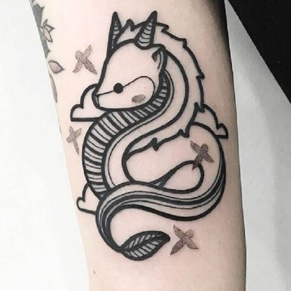 Tattoo con rồng mini cute