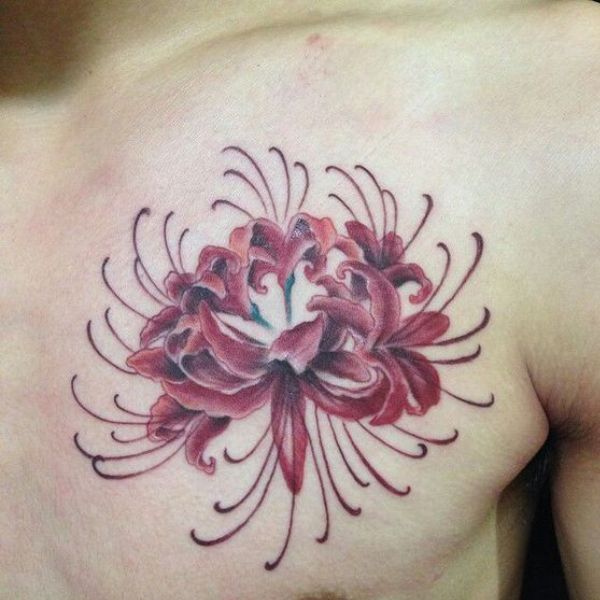 Tattoo hoa bỉ ngạn cho nam