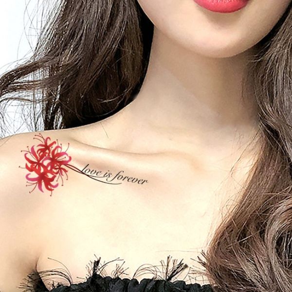 Tattoo hoa bỉ ngạn cho nữ