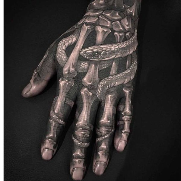 Tattoo xương tay