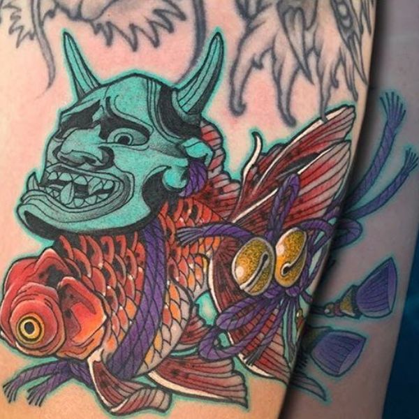 Tatoo cá chép mặt quỷ