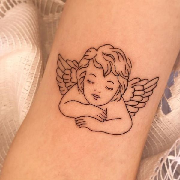 tatoo thiên thần mini