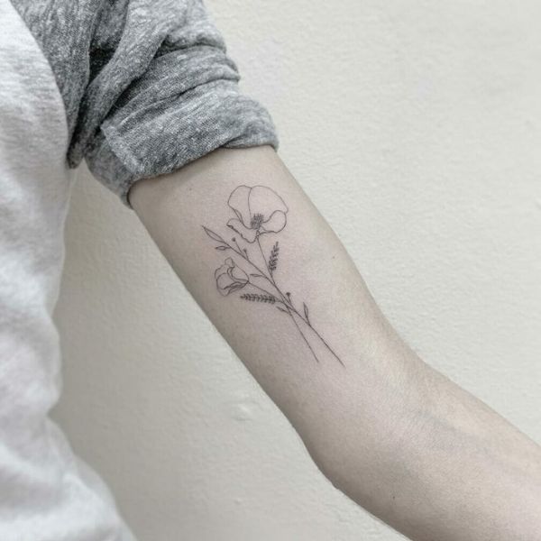 Tattoo bắp tay đơn giản