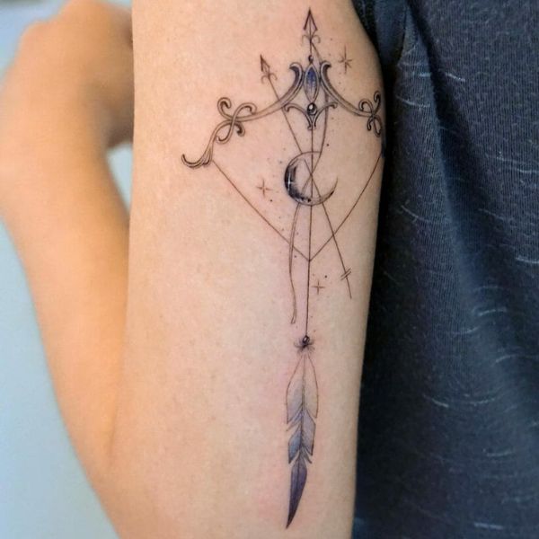 Tattoo bắp tay hình chiêm tinh
