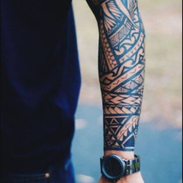 Tattoo cánh tay nam chất