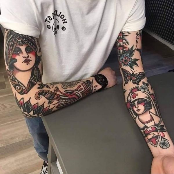 Tattoo cánh tay nam chibi đẹp