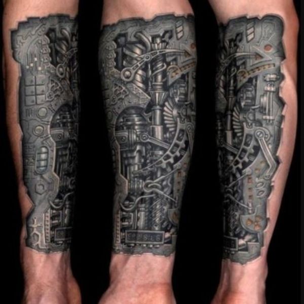 Tattoo cánh tay nam công nghệ