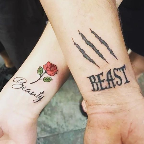 Tattoo cặp bông hoa đẹp