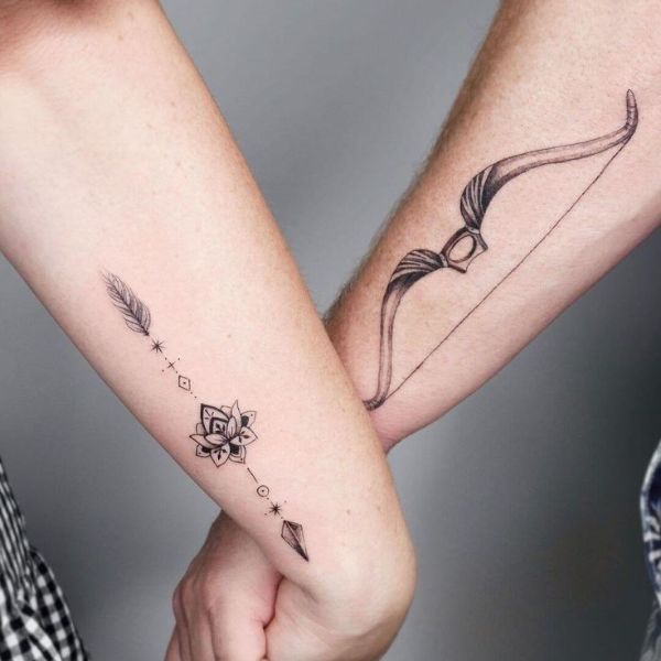 Tattoo cặp cây cung