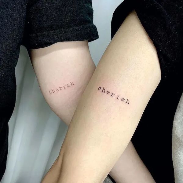 Tattoo cặp cherish