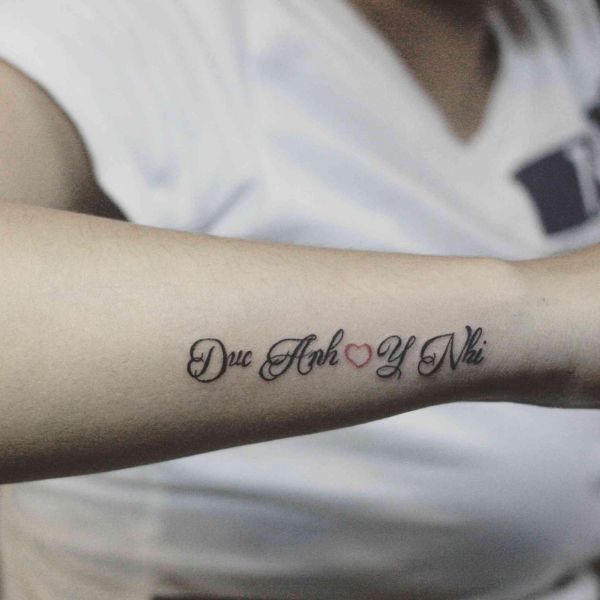 Tattoo chữ rất đẹp mang lại nữ giới tình yêu