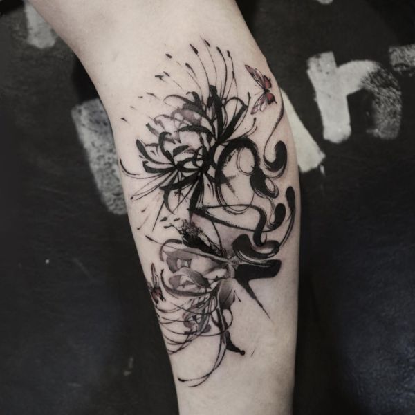 Tattoo chữ hoa vỉ ngạn