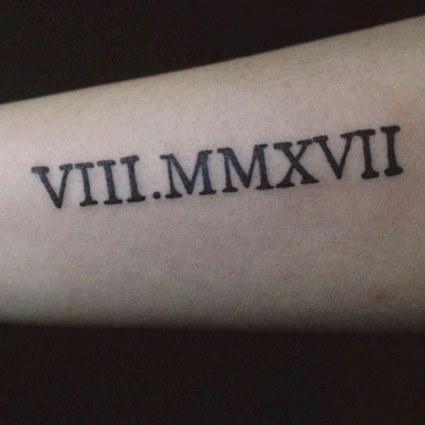 Tattoo chữ la mã rất đẹp mang lại nữ