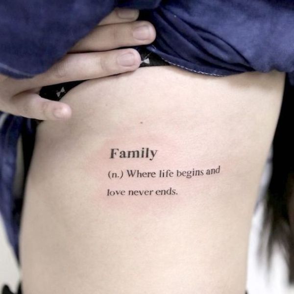 Tattoo chữ ở eo bụng rất đẹp mang lại nữ