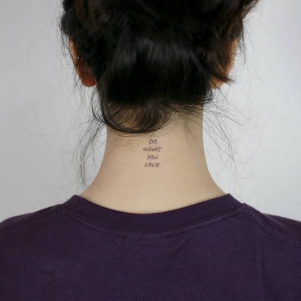 Tattoo chữ sau gáy ý nghĩa