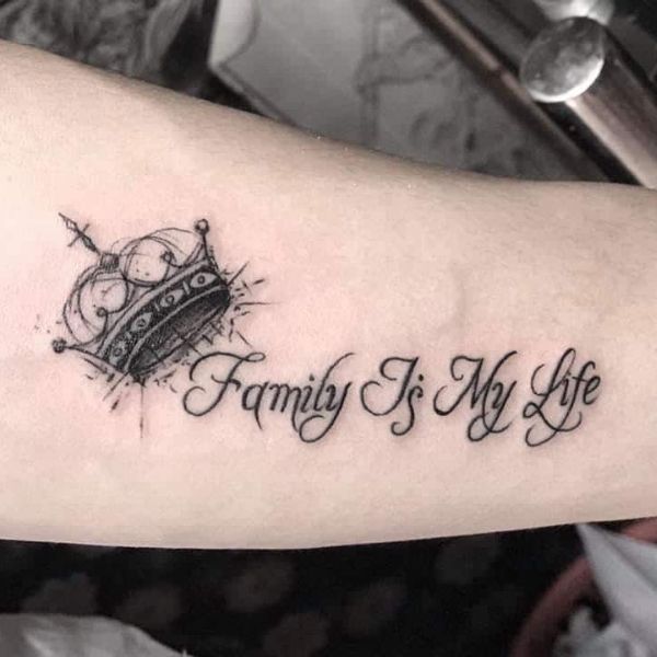 Tattoo chữ tiếng anh ý nghĩa về gia đình