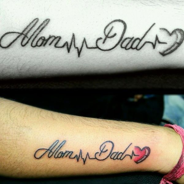 Tattoo chữ ý nghĩa về cha mẹ tiếng anh