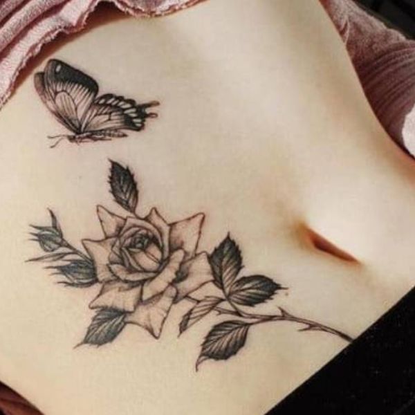 Tattoo đẹp cho nữ ở eo