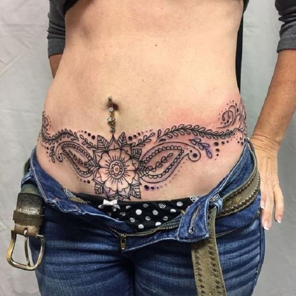 Tattoo đẹp ở bụng dưới cho nữ