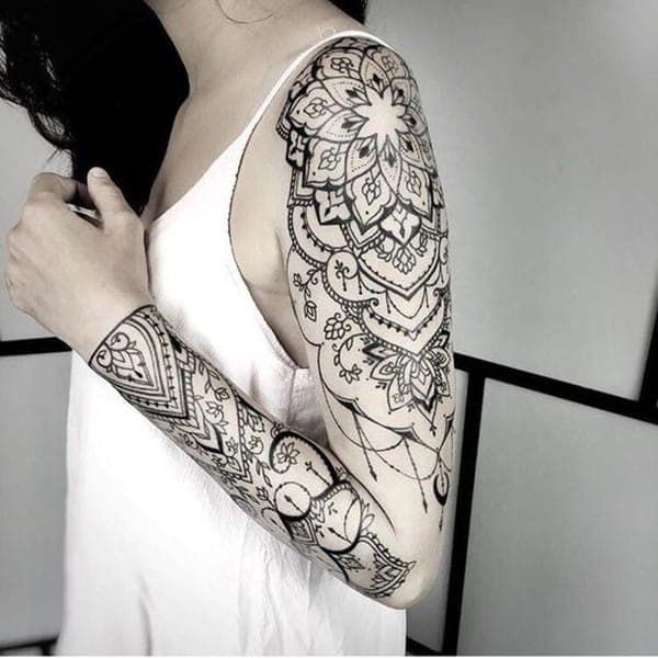 Tattoo full tay nữ