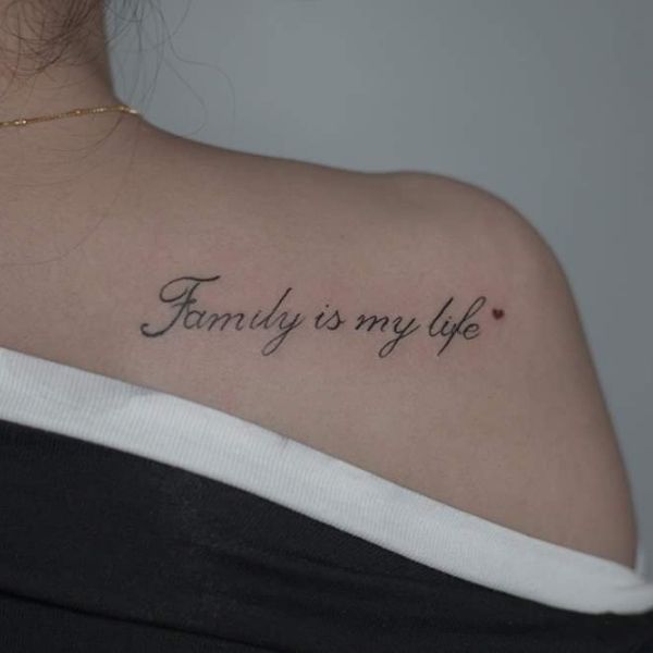 Tattoo mái ấm gia đình là tứ tồn bên trên duy nhất