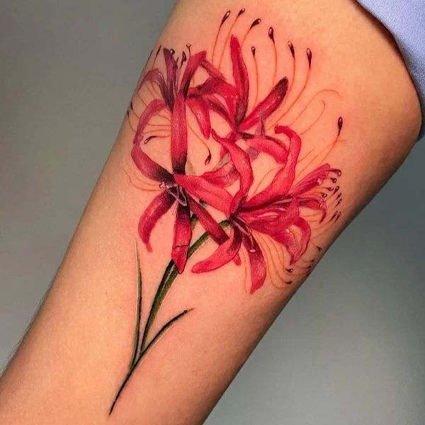 Tattoo hoa bỉ ngạn đẹp nhất