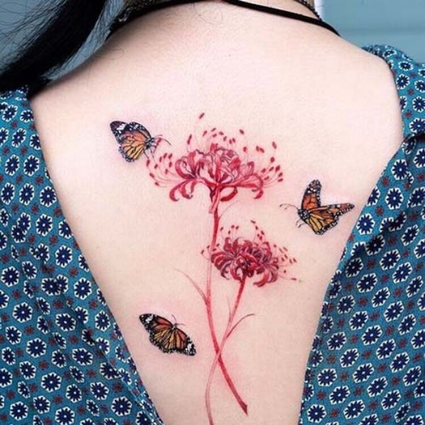 Tattoo hoa bỉ ngạn đẹp