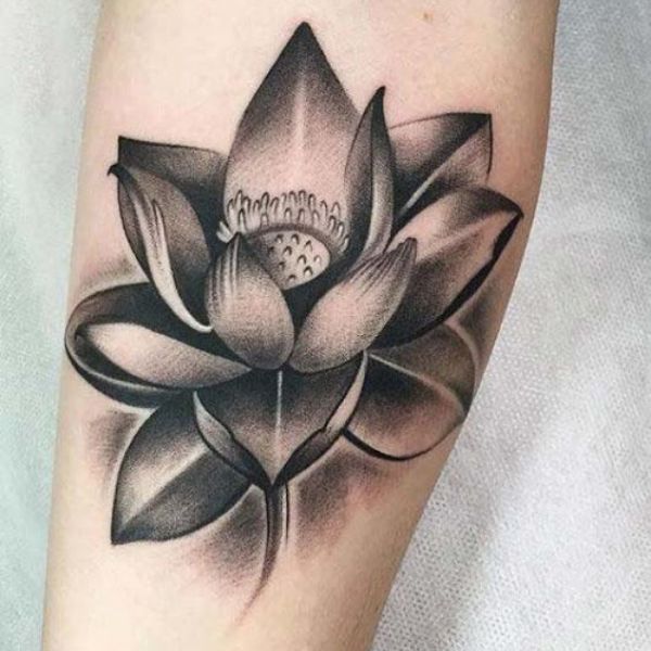Tattoo hoa sen đẹp cho nữ