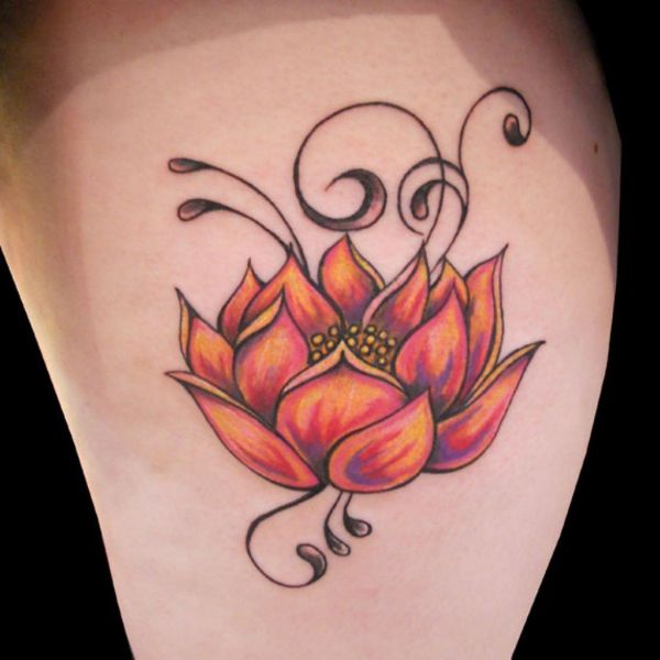 Tattoo hoa sen đẹp cho nữ