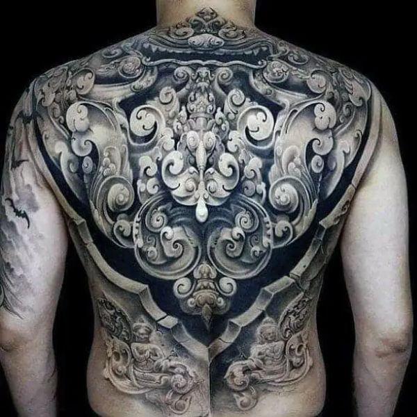 Tattoo hoa văn bít lưng