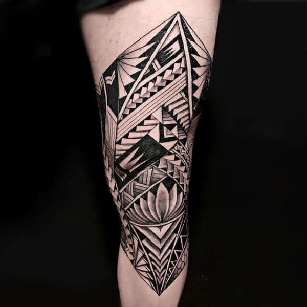 Tattoo maori bắp chân đẹp cho nam