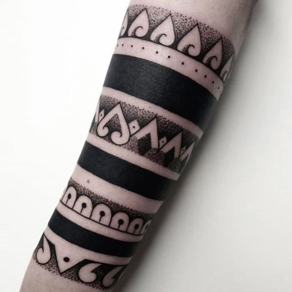 Tattoo maori nam cánh tay đẹp