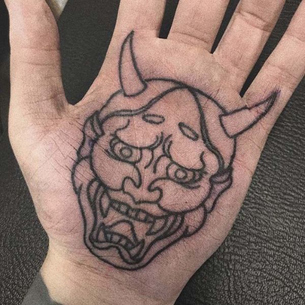 Tattoo mặt mày quỷ mini