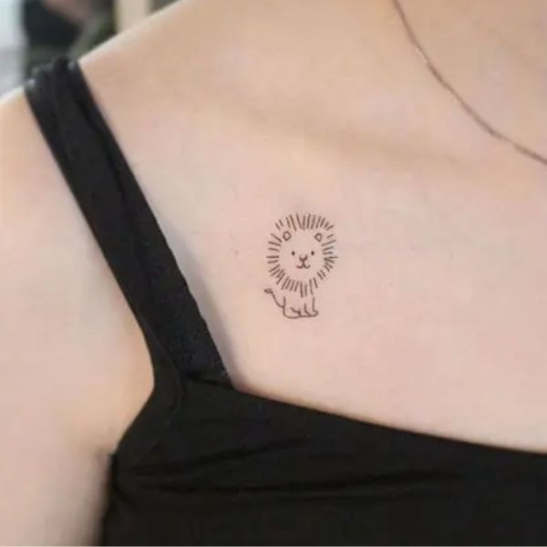 Tattoo mini đẹp sư tử