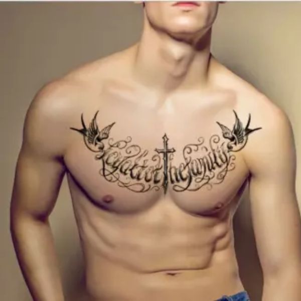 Tattoo ngực nam đẹp