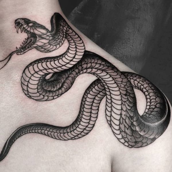 Tattoo rắn đẹp cho nam