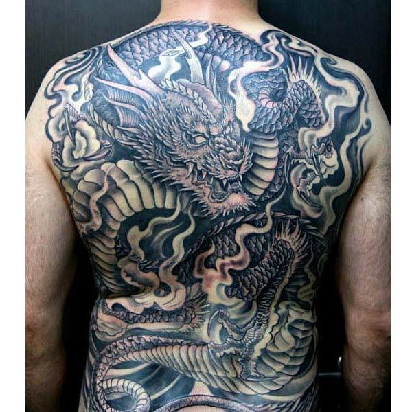 Tattoo rồng bít lưng