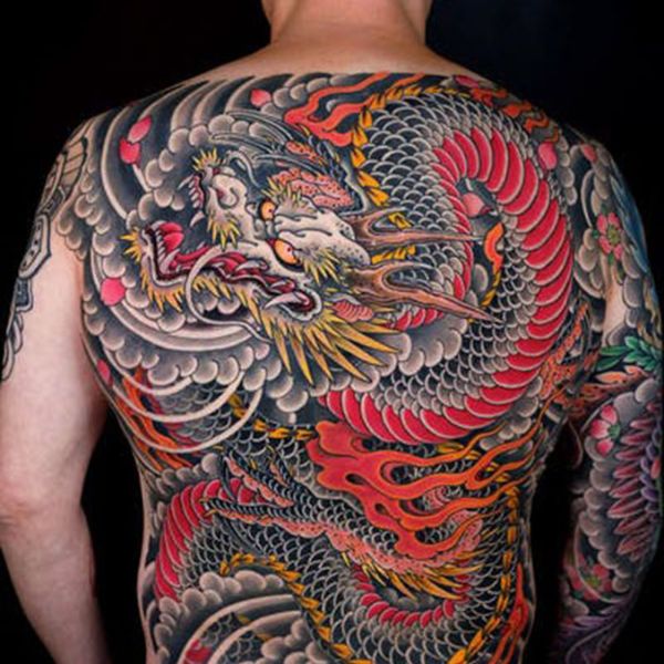 Tattoo Long kín sườn lưng đẹp nhất nhất