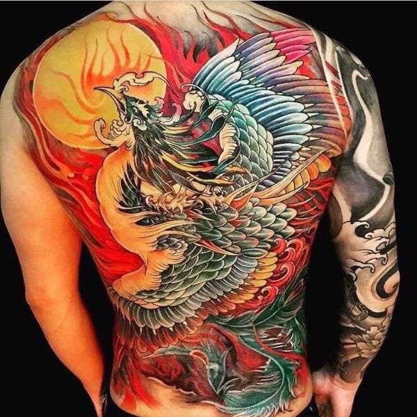 Tattoo Long phượng kín lưng