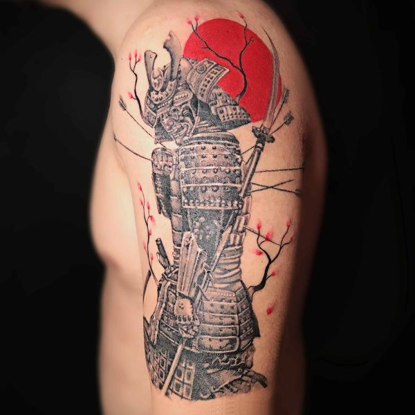 Tattoo samurai bả vai
