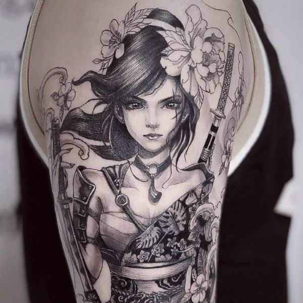 Tattoo samurai nữ