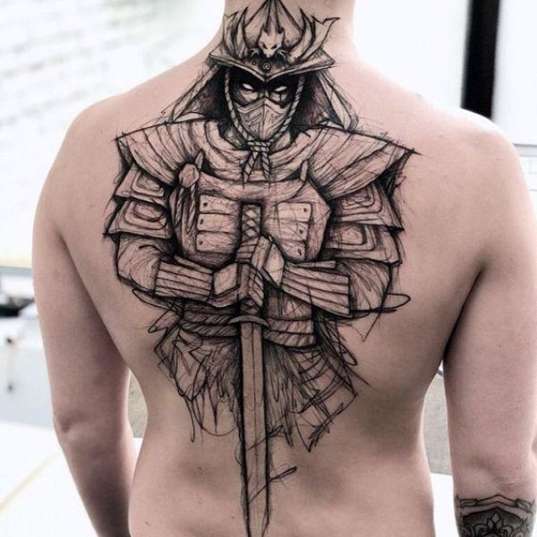 Tattoo samurai ở lưng