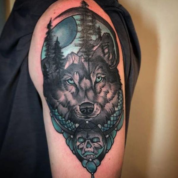 Tattoo sói nghĩa địa