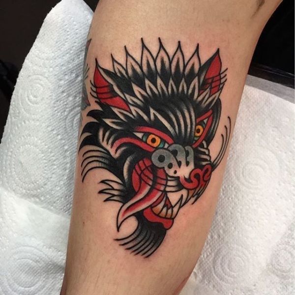 Tattoo sói quỷ