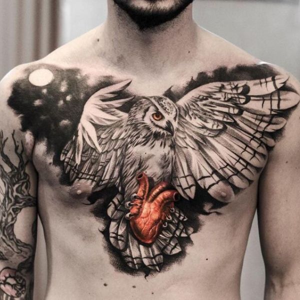 Tattoo bên trên ngực phái nam đẹp
