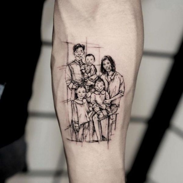 Tattoo chân thành và ý nghĩa về gia đình