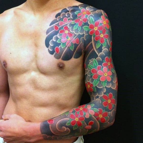 Yakuza tattoo nhật cổ full tay