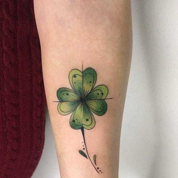 Bộ sưu tập hình xăm cỏ 4 lá đẹp và ấn tượng nhất