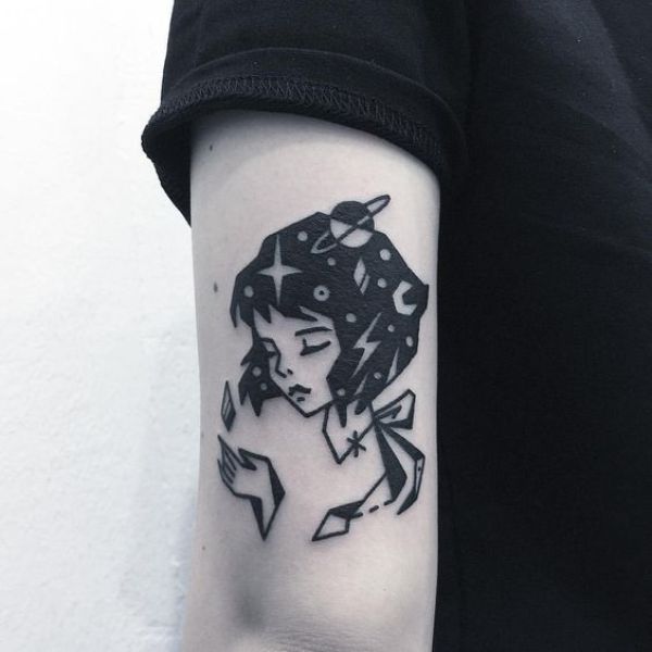 Tattoo cô gái buồn đẹp nhất